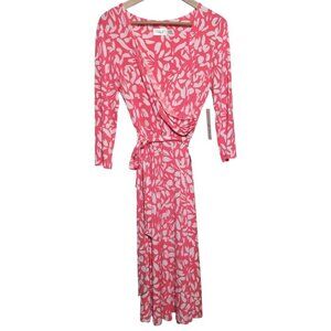 Eliza J Womens Wrap Dress Size 10 Wedding Guest Party Travel Floral Abstract